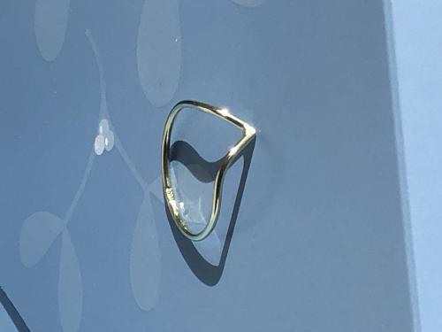 Zlat prsten V-ring, Au585, i jako zsnubn prsten - BS Design, esk vrobce