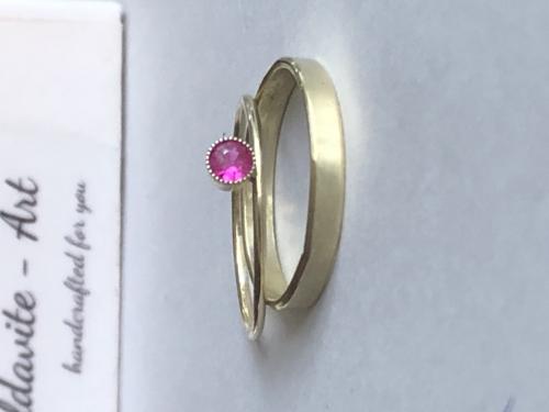 Zlat prsten ONLY YOU, Jen Ty - RUBN - s rubnem, BS Design Jewelry